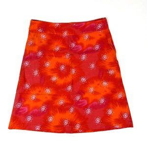 Handmade Cotton Skirt A-Line Embroidered Sz. 4 Knee-Length